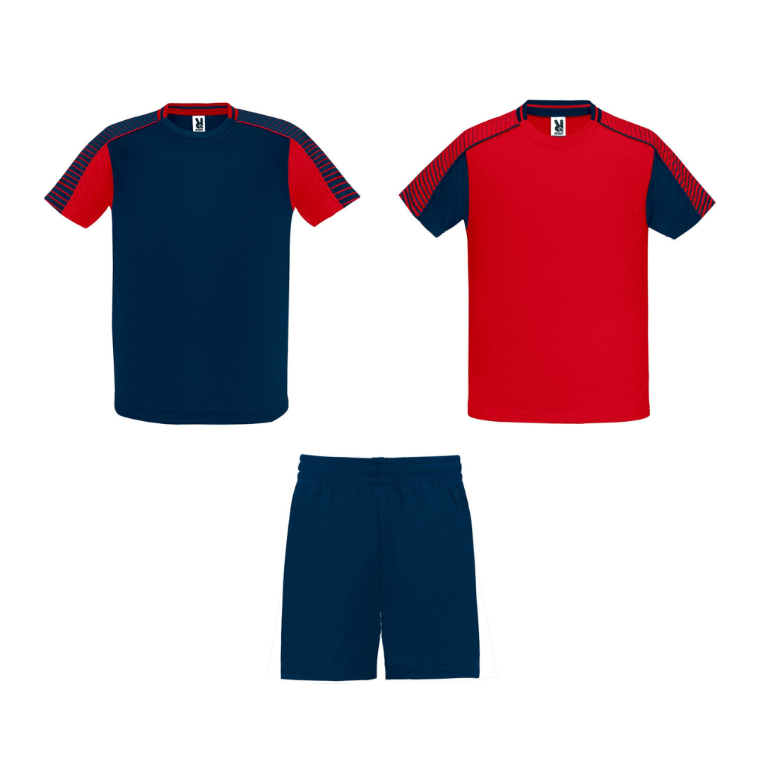 Conjunto 2 camisetas + pantalón Roly Juve rojo marino