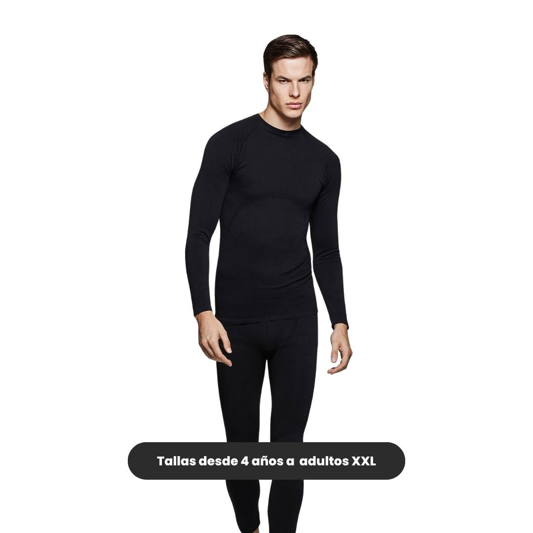 Camiseta térmica deportiva Roly negra