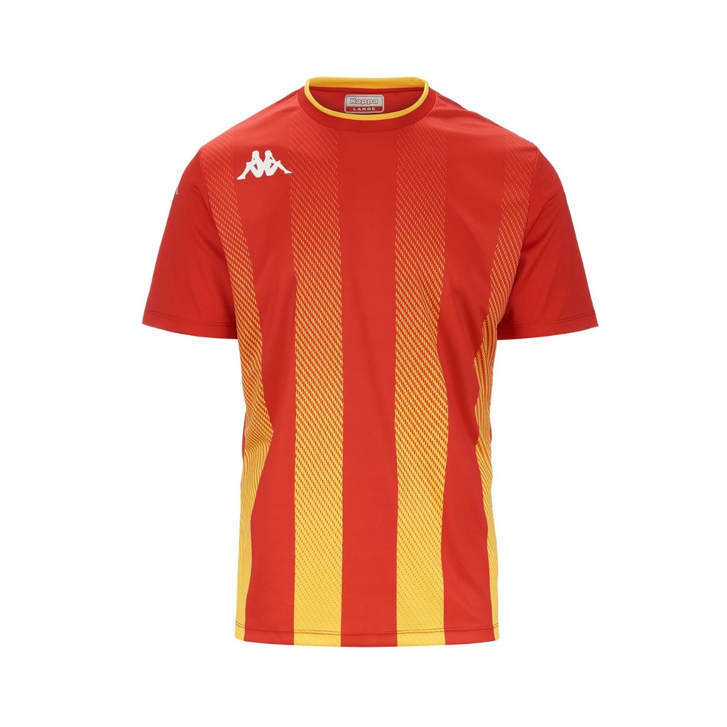 Camiseta Kappa Bugo rojo amarillo