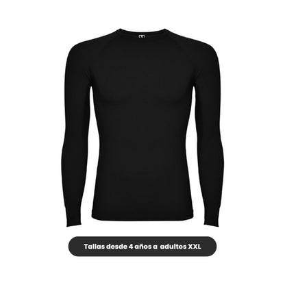 Camiseta térmica deportiva Roly negra