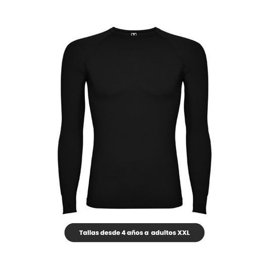 Camiseta térmica deportiva Roly negra