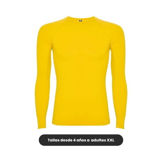 Camiseta térmica deportiva Roly amarilla