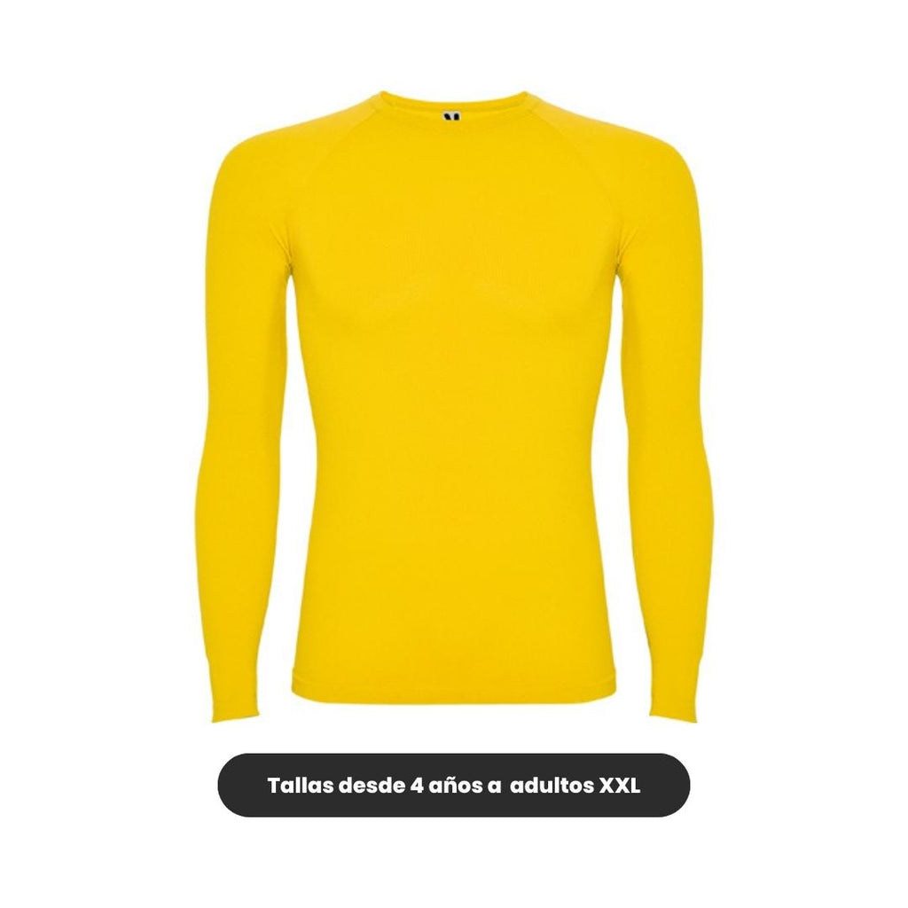 Camiseta térmica deportiva Roly amarilla