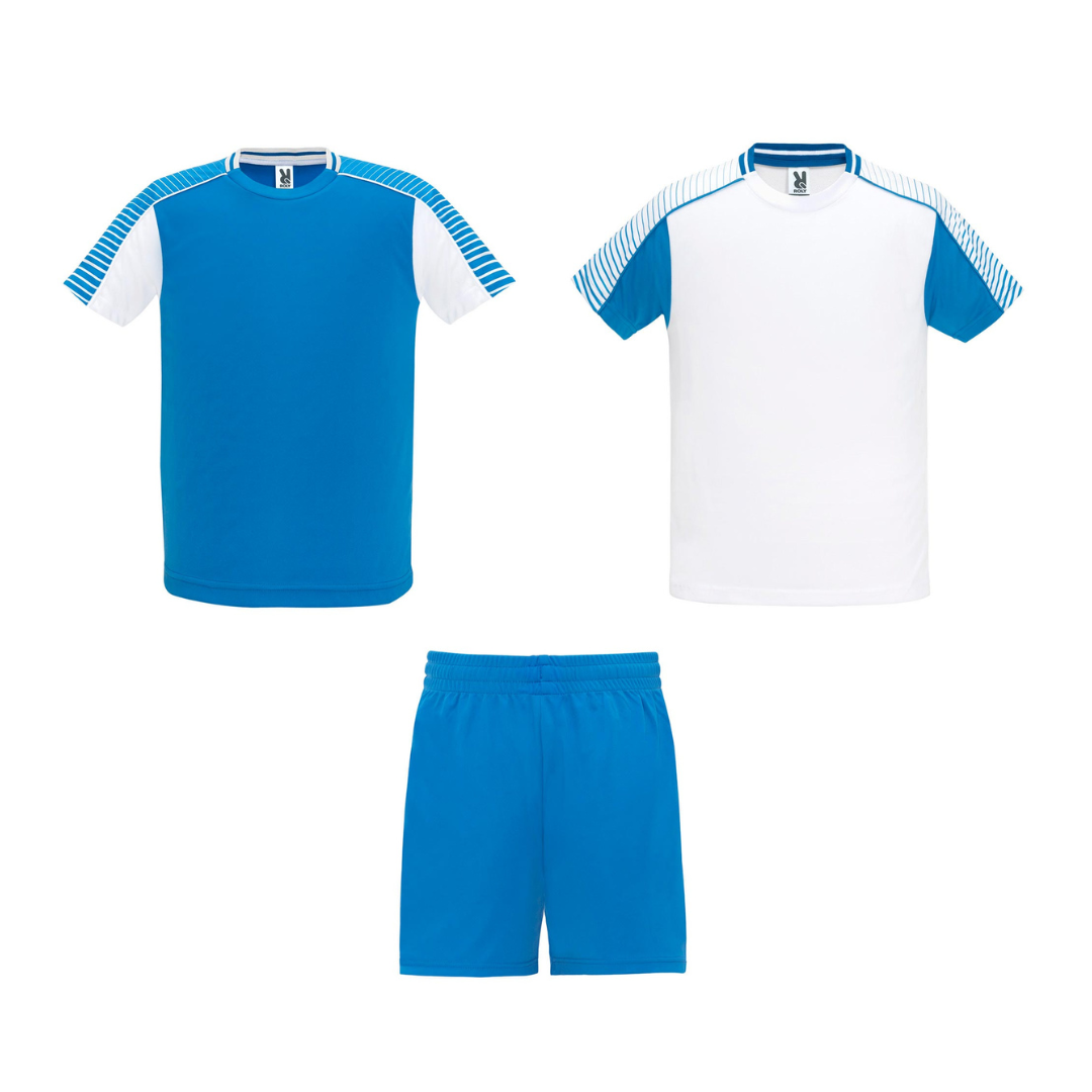 Conjunto 2 camisetas + pantalón Roly Juve blanco azul