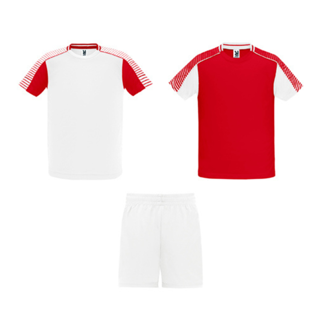 Conjunto 2 camisetas + pantalón Roly Juve blanco rojo