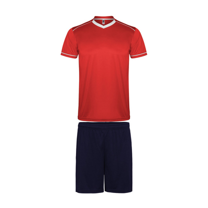 Conjunto camiseta + pantalón Roly United rojo marino