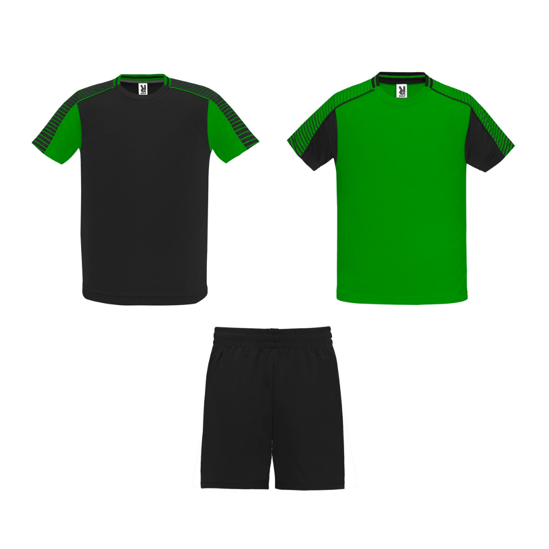 Conjunto 2 camisetas + pantalón Roly Juve verde negro