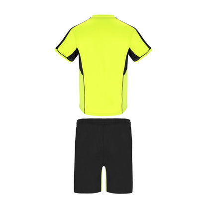 Conjunto camiseta + pantalón Roly Boca amarillo fluor marino