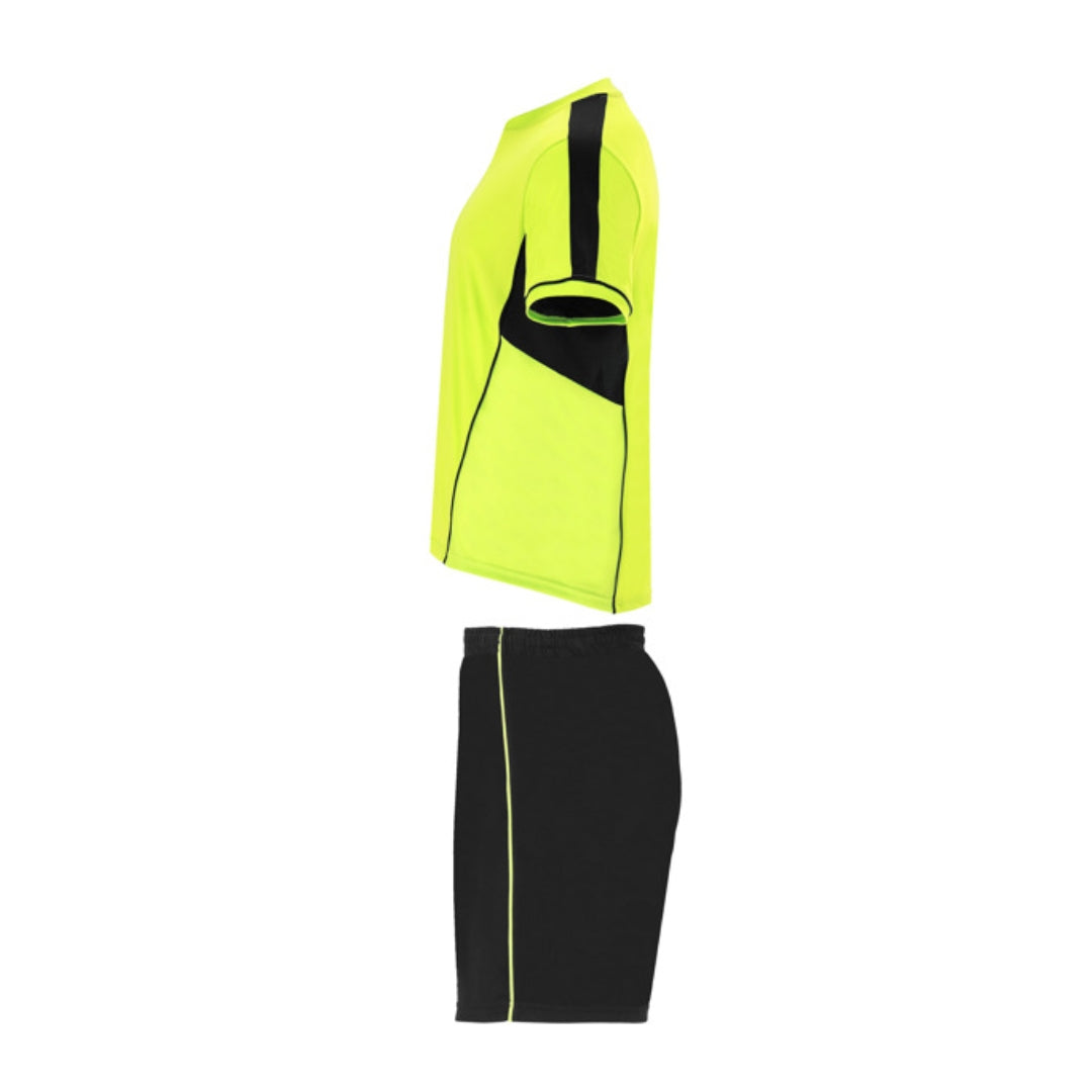 Conjunto camiseta + pantalón Roly Boca amarillo fluor marino