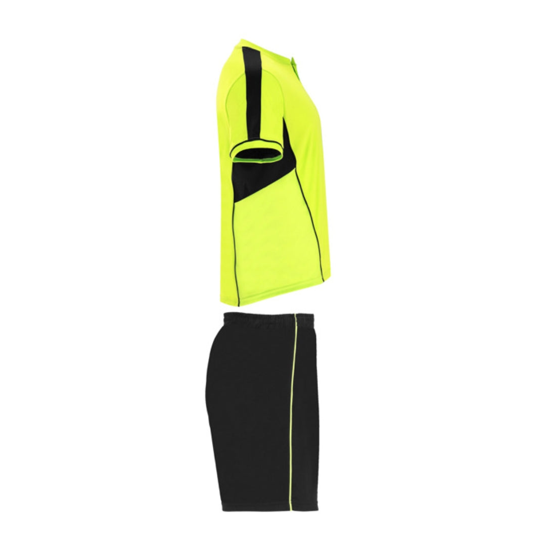 Conjunto camiseta + pantalón Roly Boca amarillo fluor marino