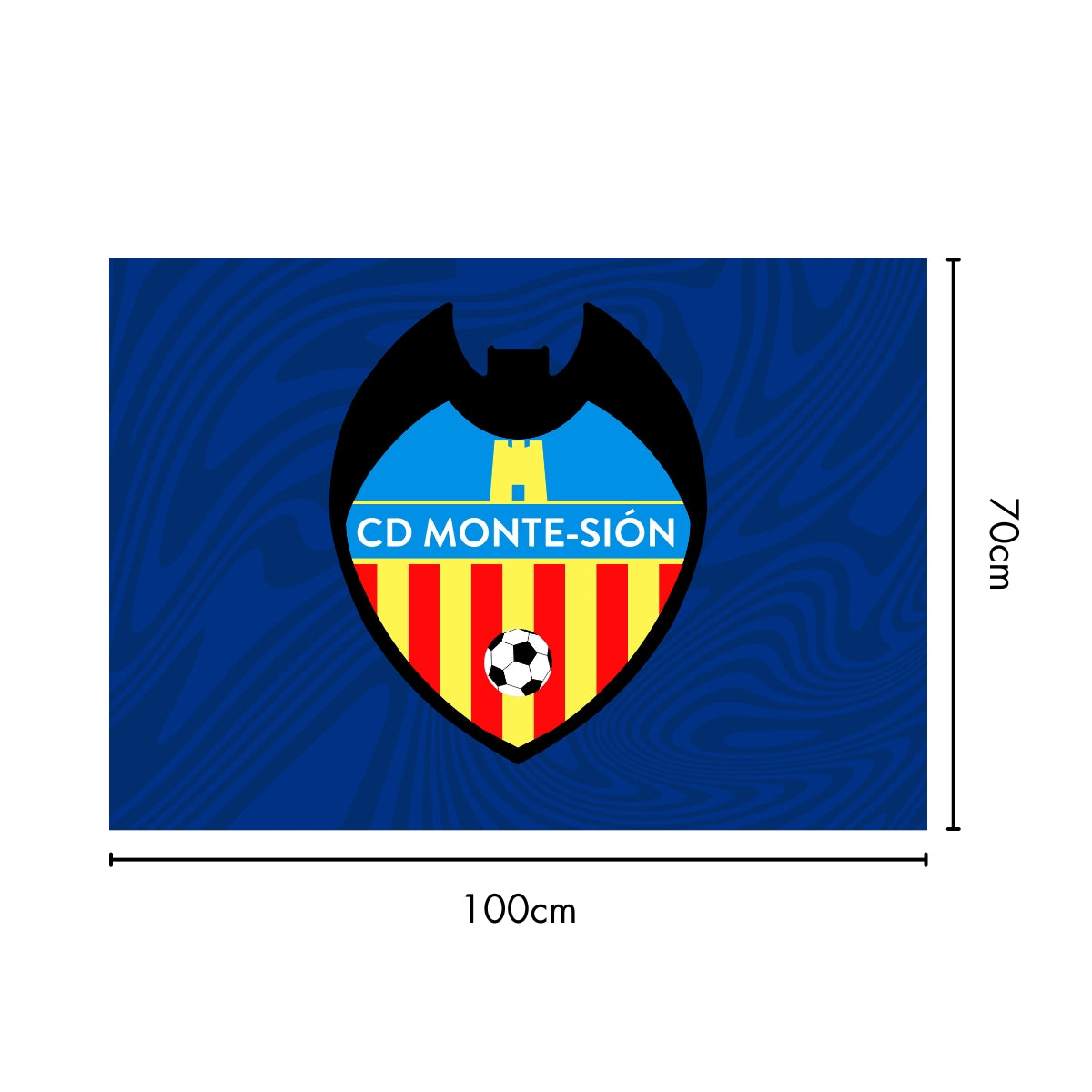 Bandera escudo CD Monte-Sión 100x70cm