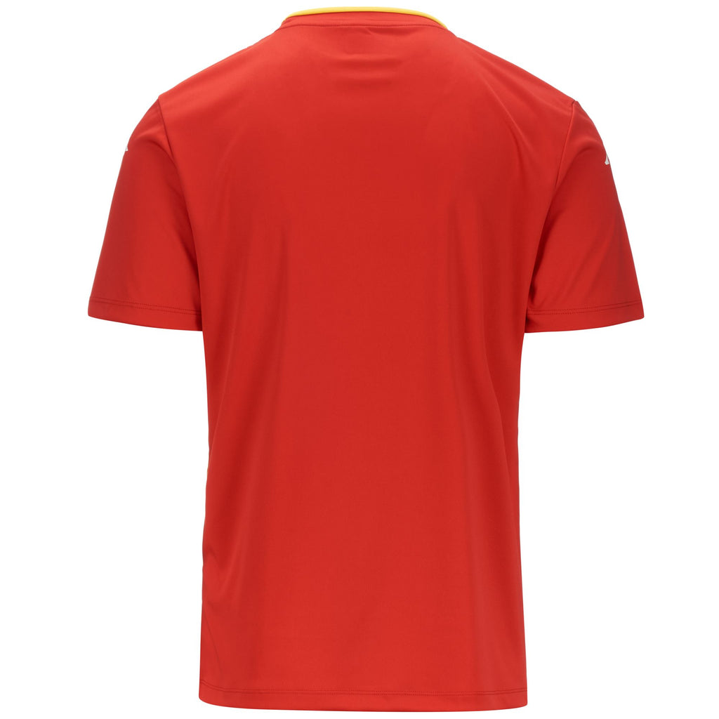 Camiseta Kappa Bugo rojo amarillo