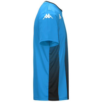 Camiseta Kappa Bugo celeste negro